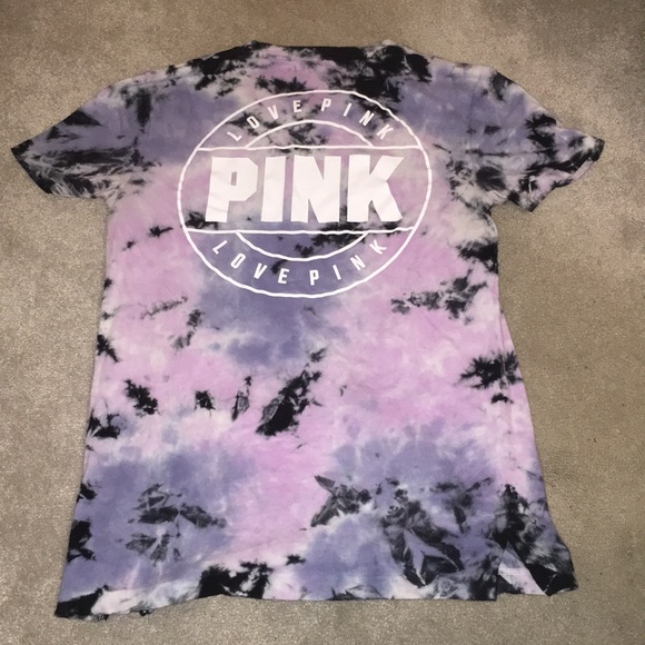 PINK Victoria's Secret Tops - Tie-dye VS Pink Shirt